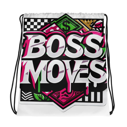 Boss Moves Racer Drawstring Bag