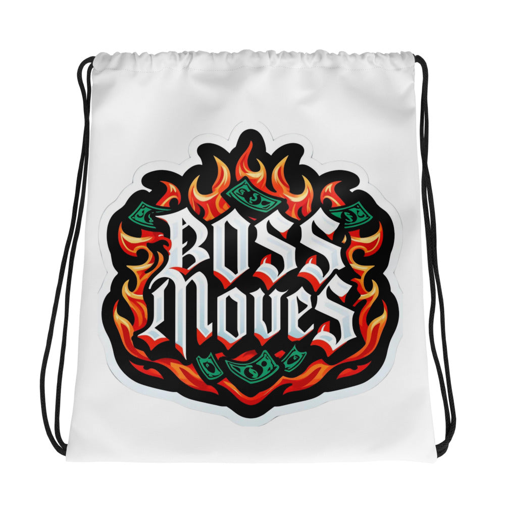 Boss Moves Green Bills Drawstring Bag