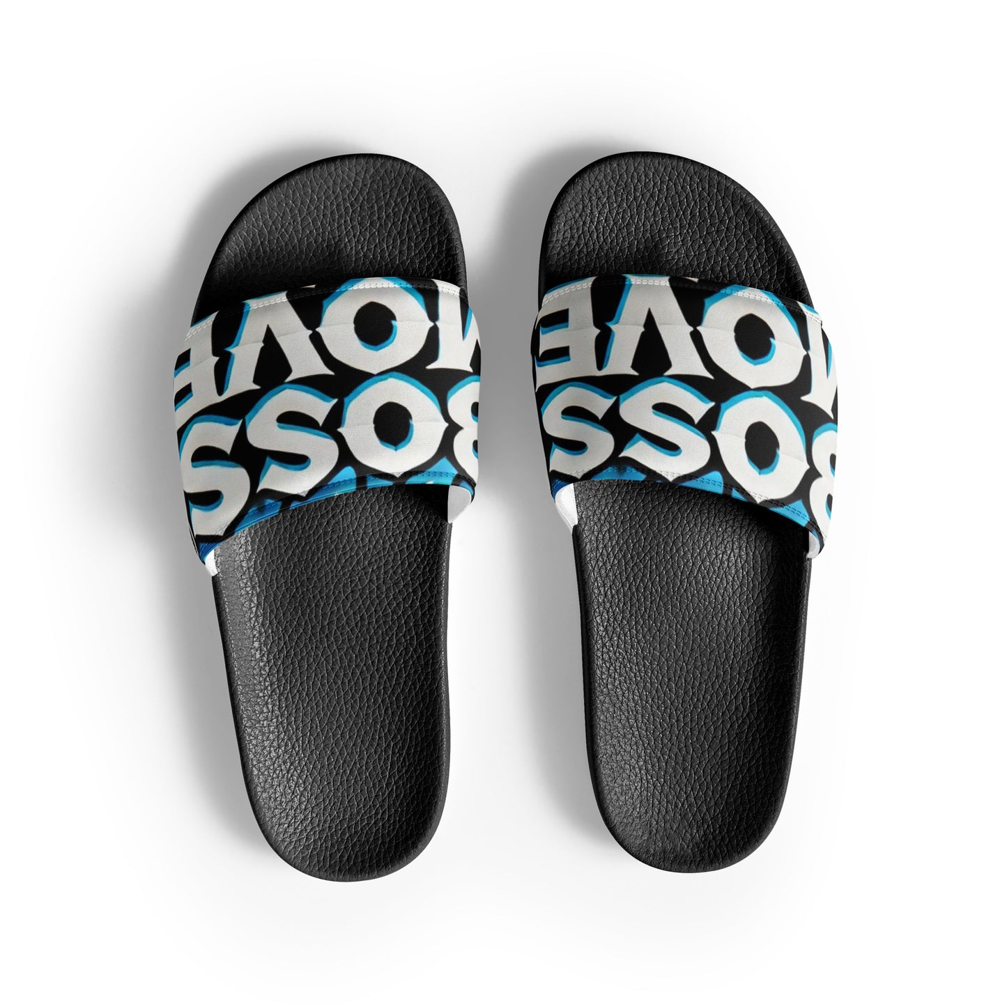 Boss Moves Blue/White Men’s Slides