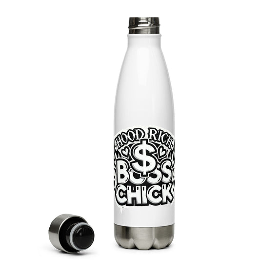 HRBC Black/White Stainless Steel Water Bottle