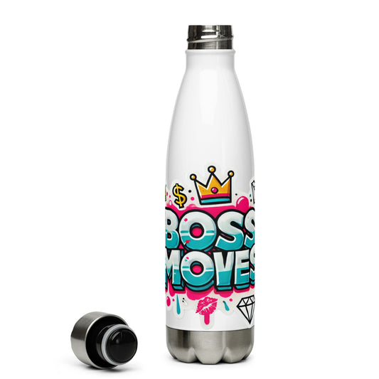 90s Inspired Boss Moves Stainless Steel Water Bottle