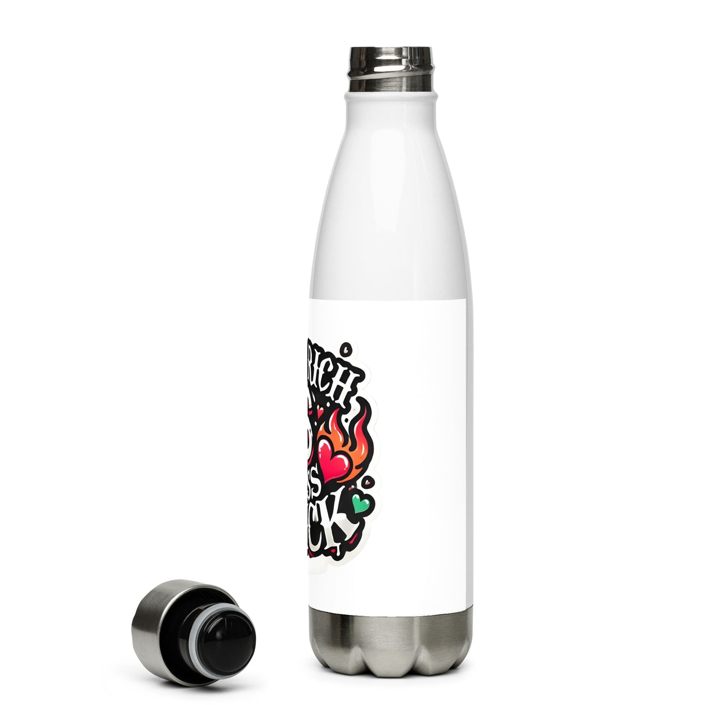 HRBC Red/Green Stainless Steel Water Bottle