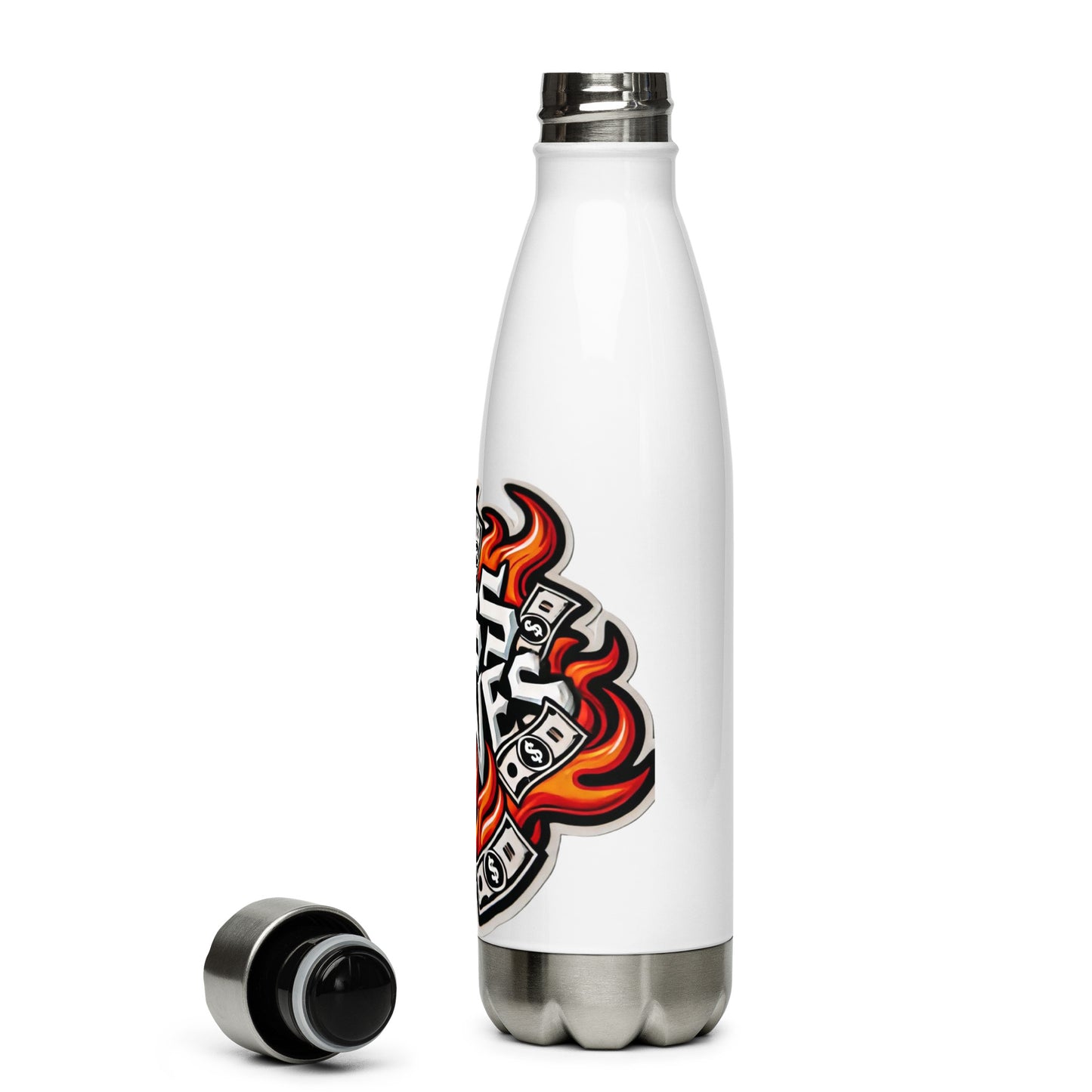 Boss Moves White Bills Stainless Steel Water Bottle