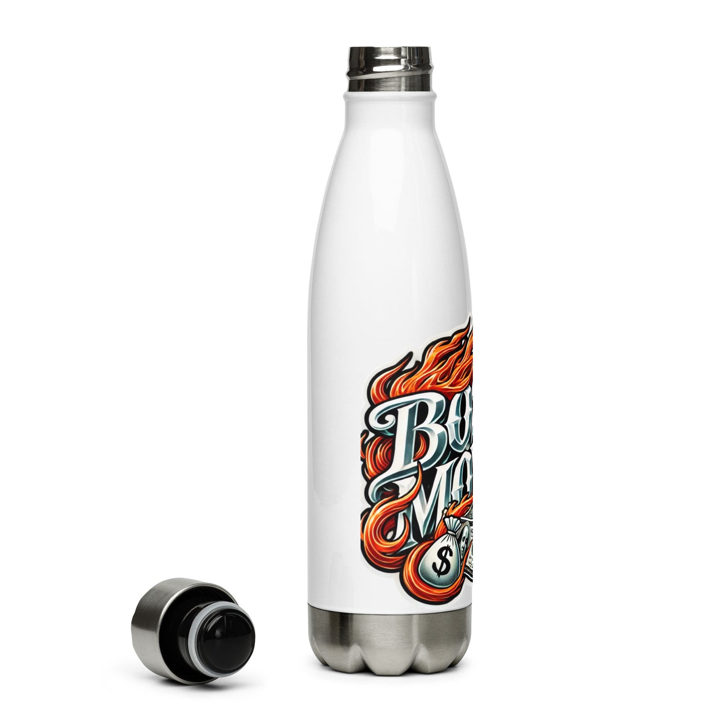 Boss Moves Intense Flames Stainless Steel Water Bottle