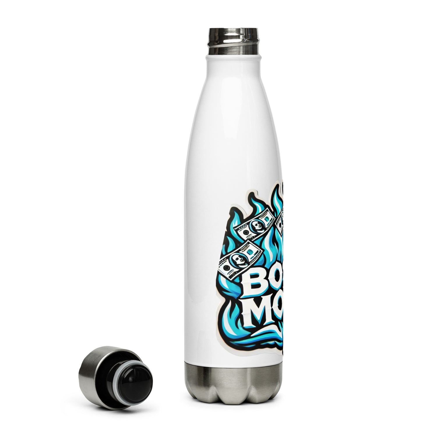 Boss Moves White Bills Stainless Steel Water Bottle