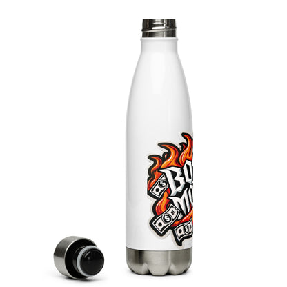 Boss Moves White Bills Stainless Steel Water Bottle