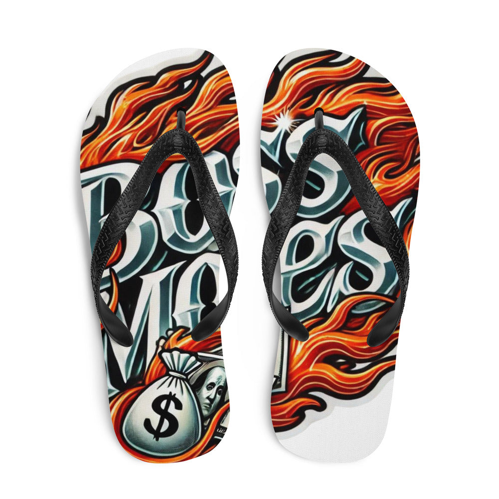 Boss Moves Intense Flames Flip-Flops