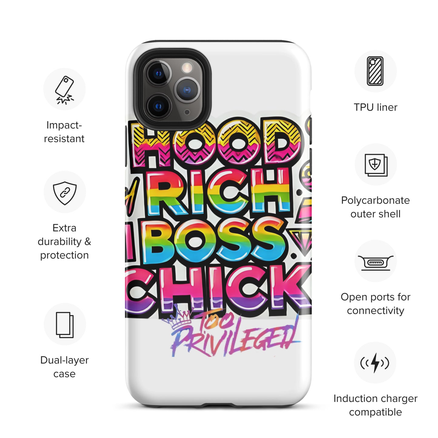 90s Rich Heroes Tough Case for iPhone®