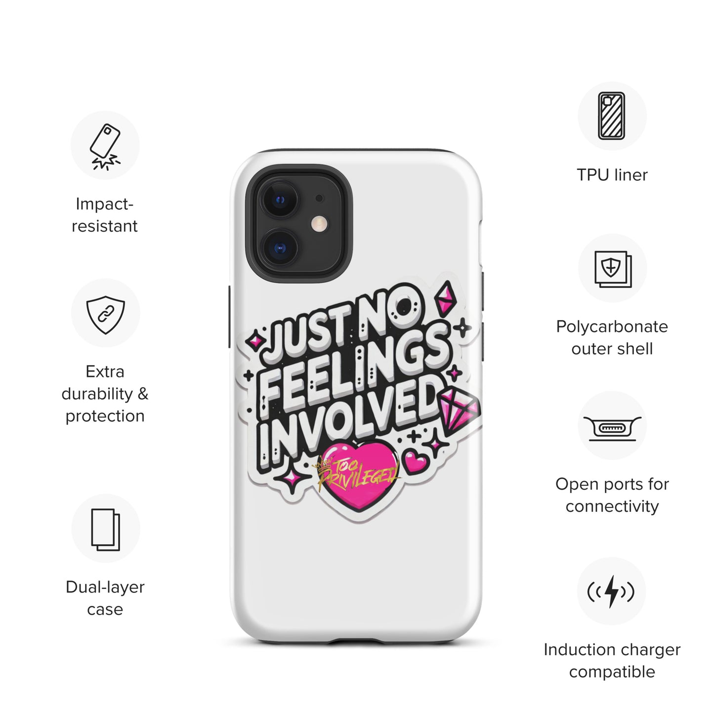 NO Feelings Tough Case for iPhone®