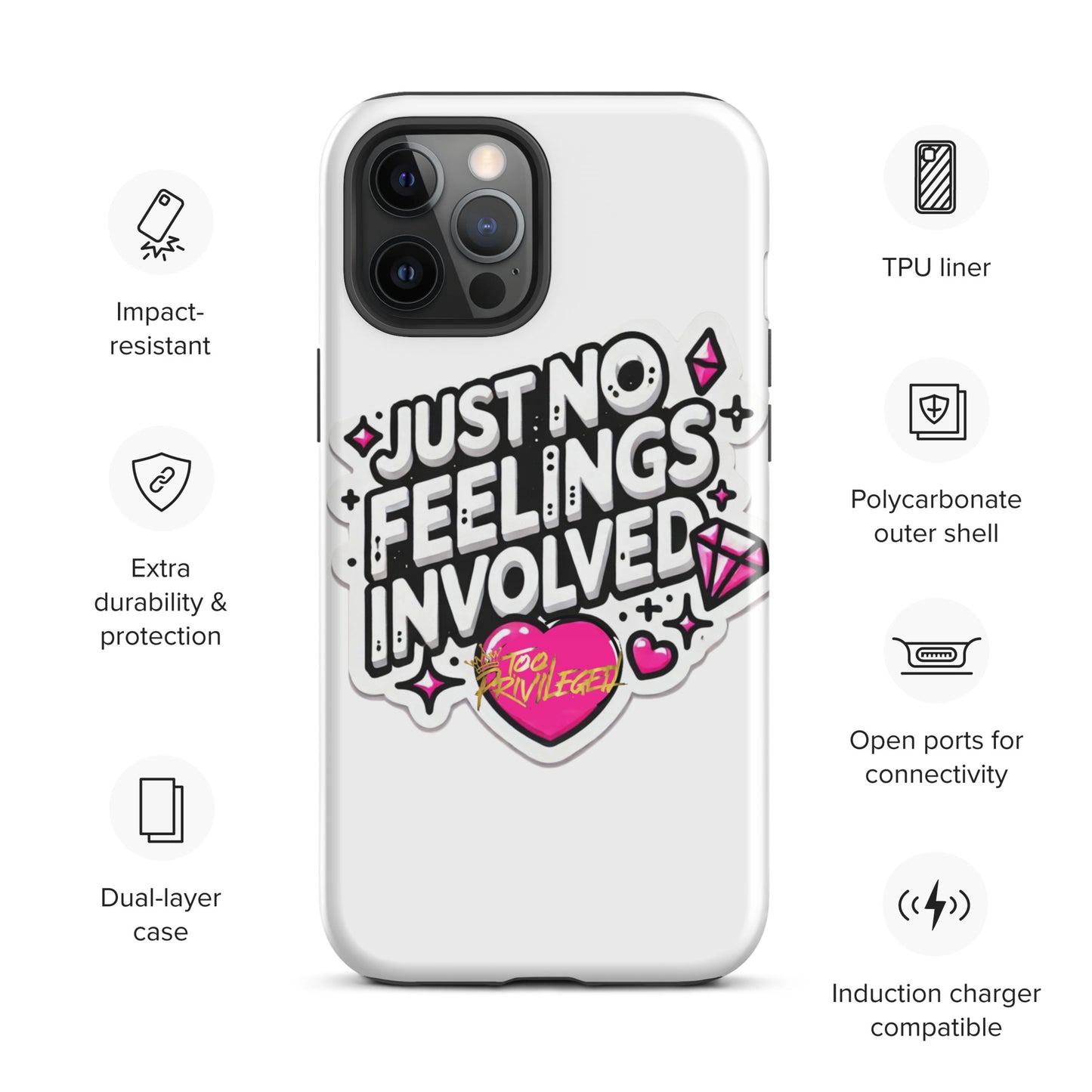 NO Feelings Tough Case for iPhone®