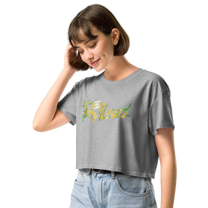 Green/Yellow Signature Crop Top