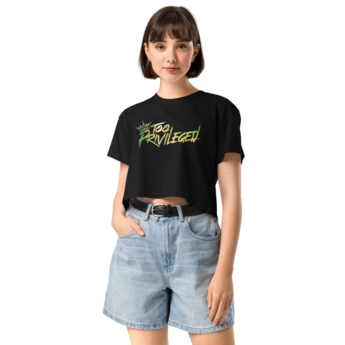 Green/Yellow Signature Crop Top