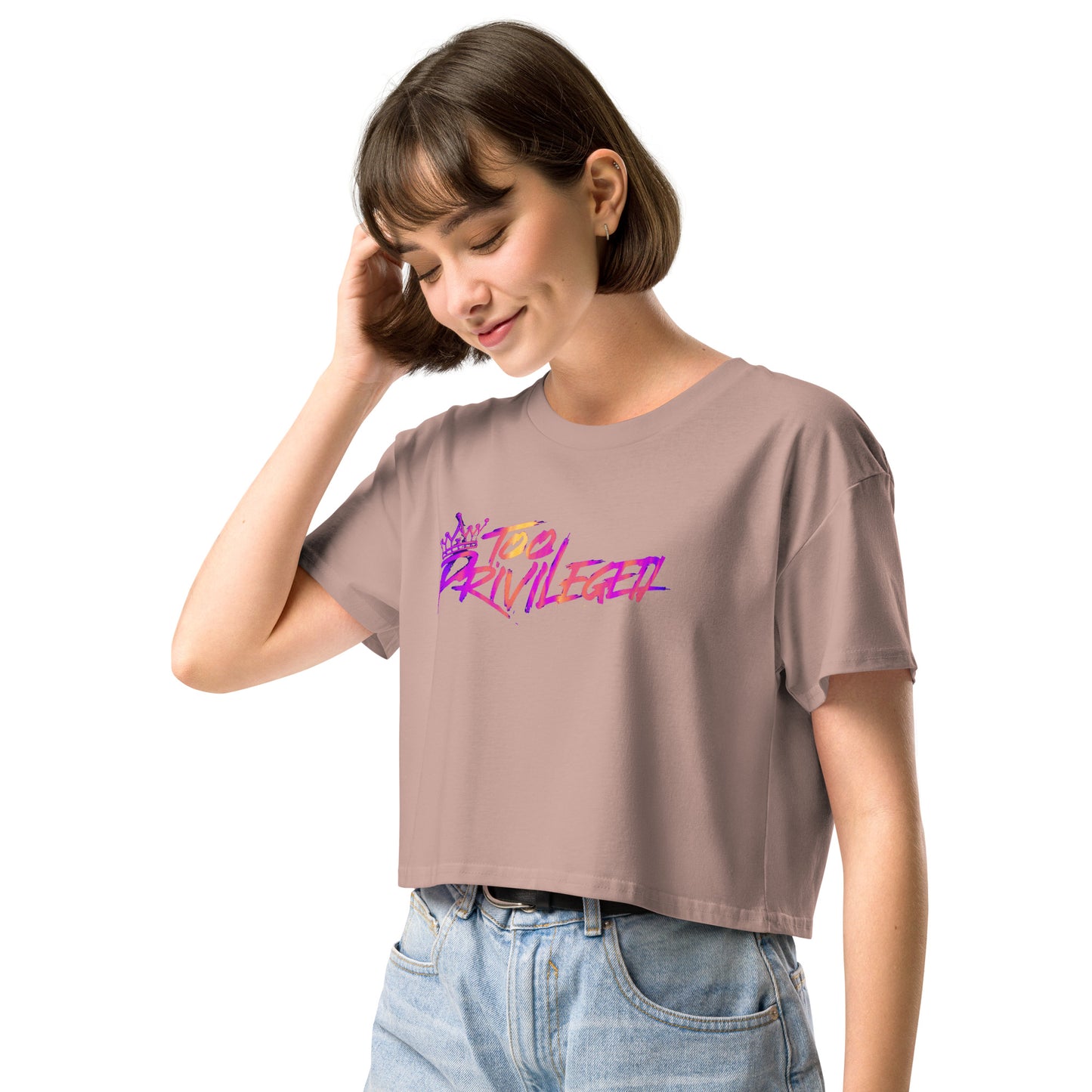 Pink/Orange Signature Women’s Crop Top