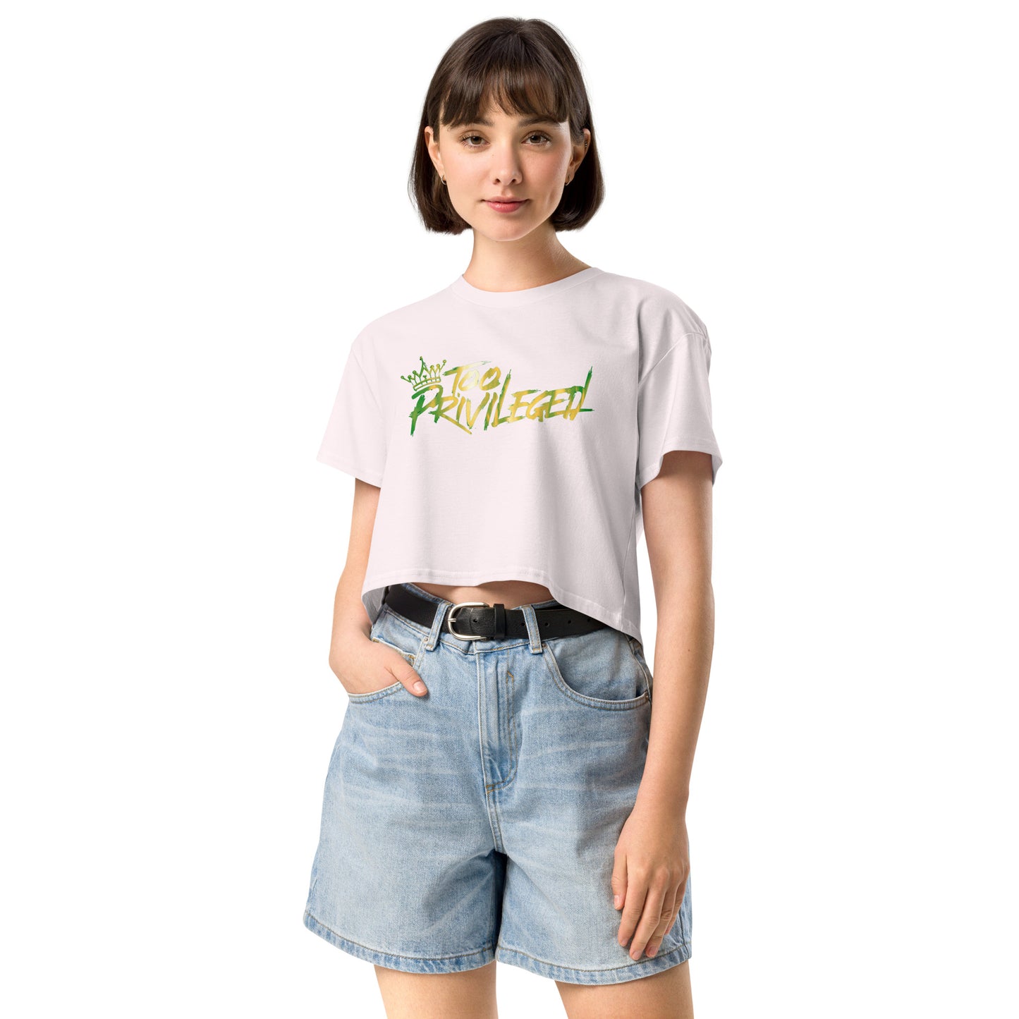 Green/Yellow Signature Crop Top