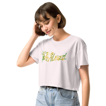 Green/Yellow Signature Crop Top