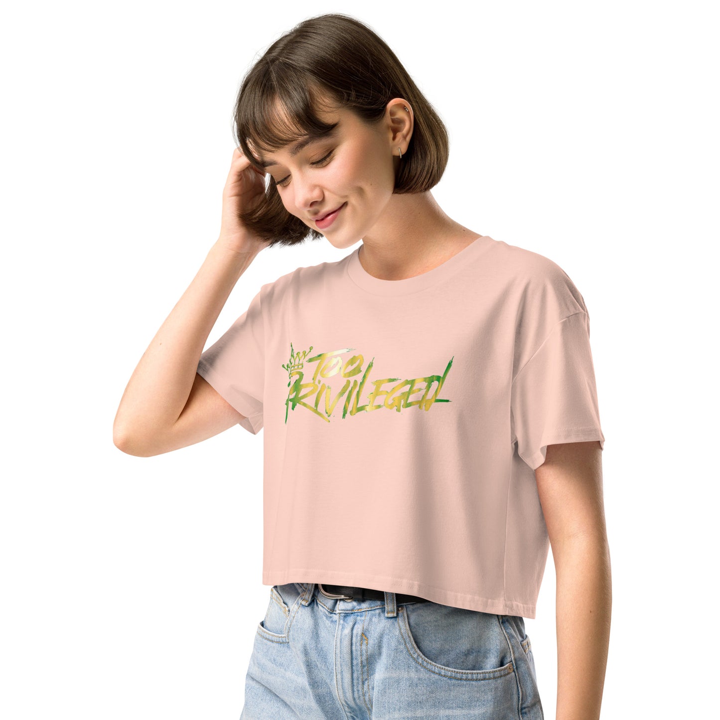 Green/Yellow Signature Crop Top