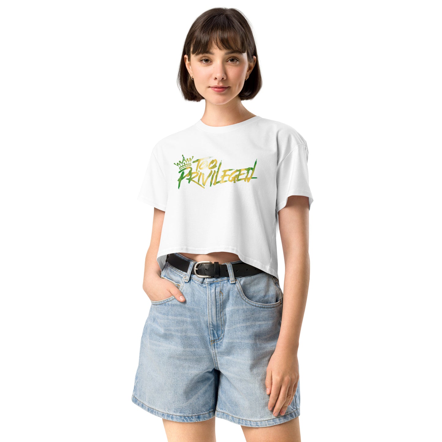 Green/Yellow Signature Crop Top