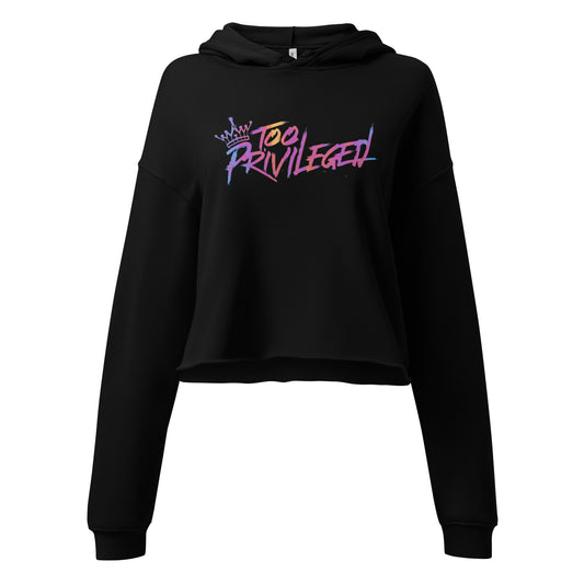 Multi Colored Signature Crop Hoodie