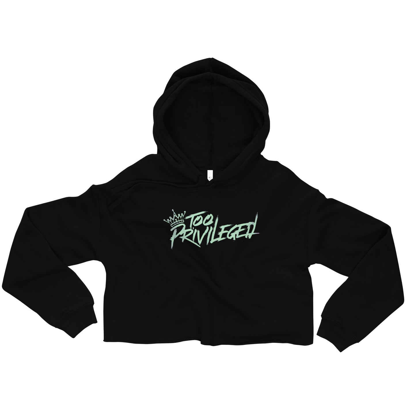 Green Signature Crop Hoodie