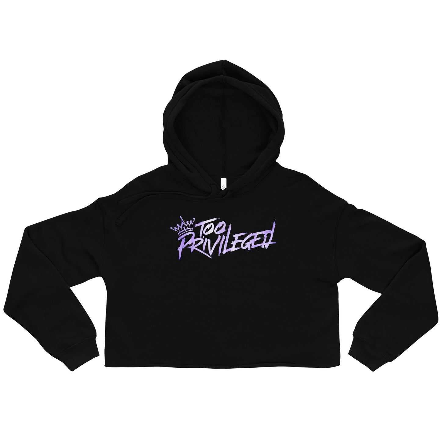 Purple Signature Crop Hoodie