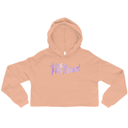 Purple Signature Crop Hoodie