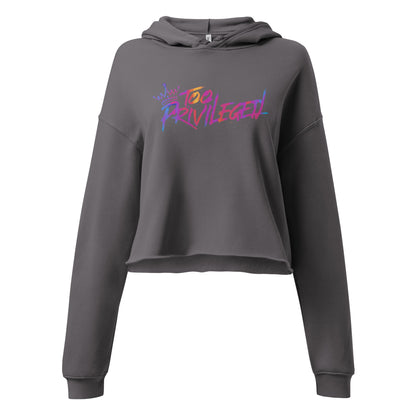 Multi Colored Signature Crop Hoodie