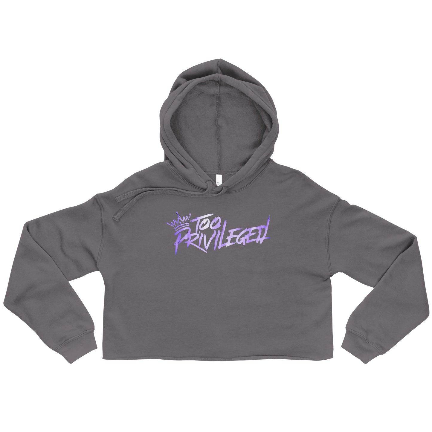 Purple Signature Crop Hoodie